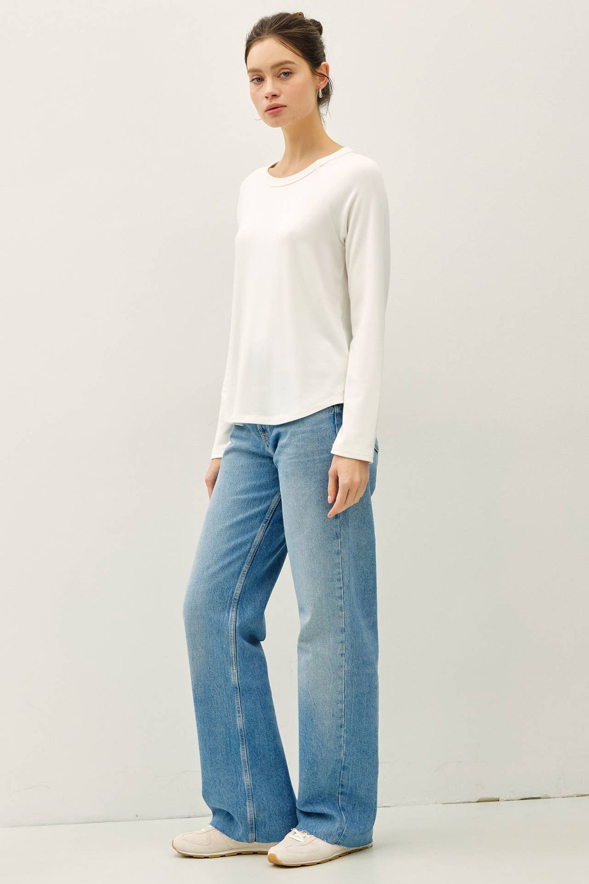 SOFT JERSEY RAGLAN LONG SLEEVE TOP