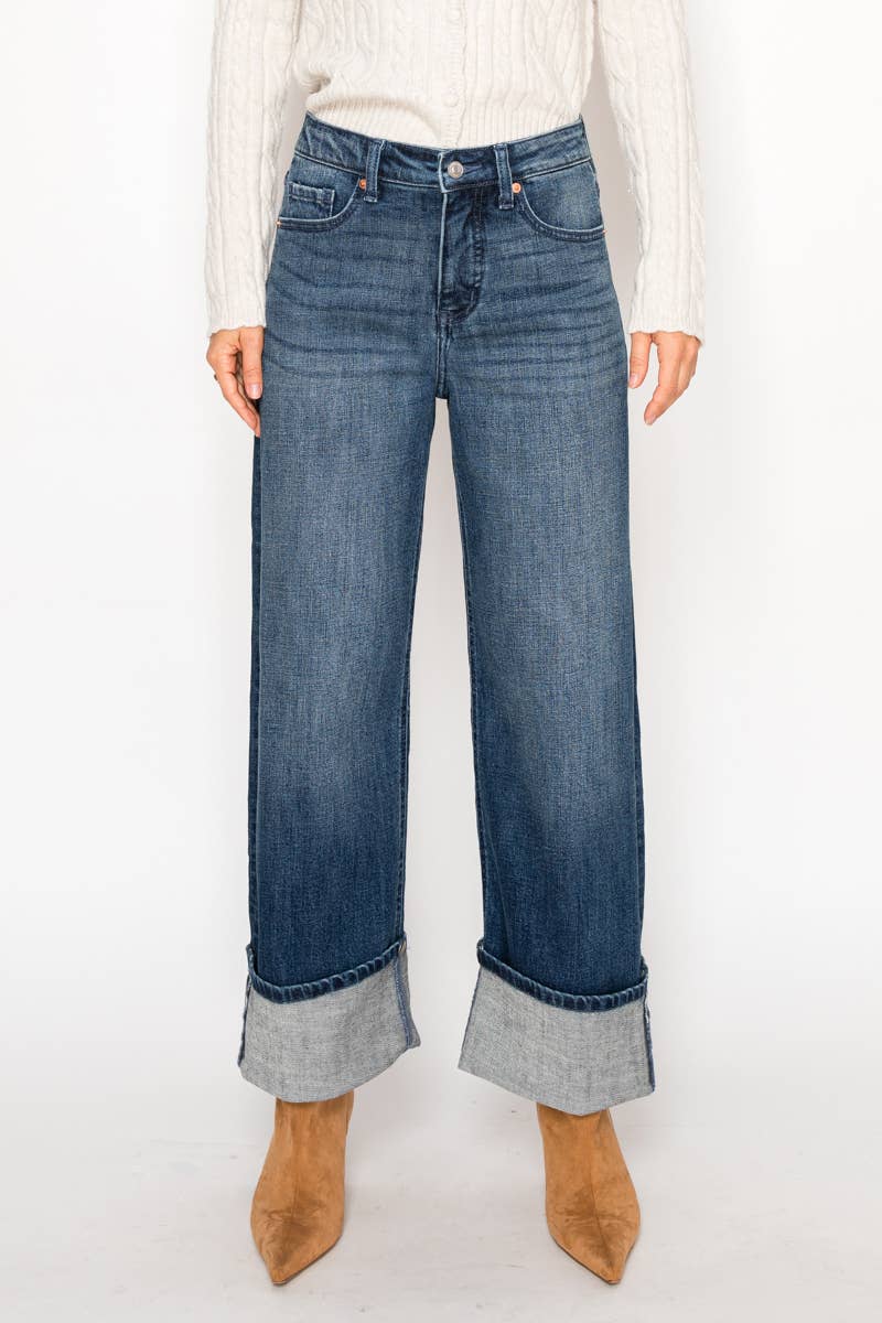 Artemis™ Wide Cuff Straight Jeans