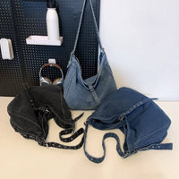 Thumbnail for Stylish Crossbody Denim Canvas Bag - Large Capacity