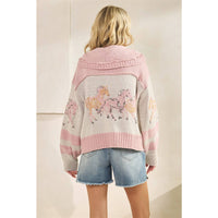 Thumbnail for Sweater with Horse Print
