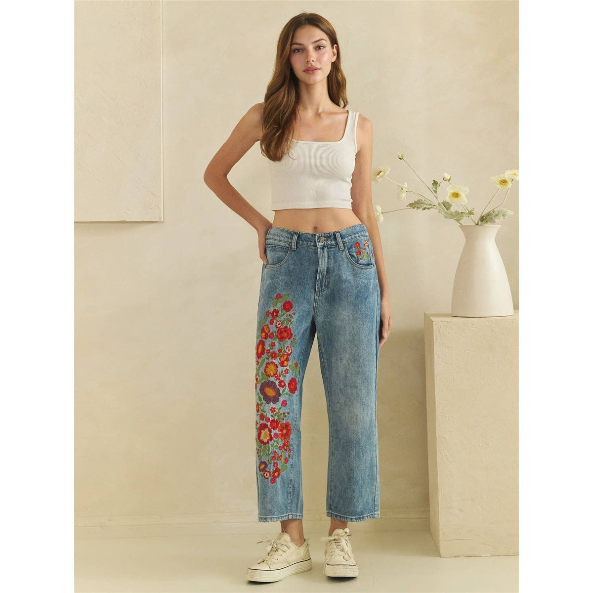 The Dahlia Embroidered Jeans