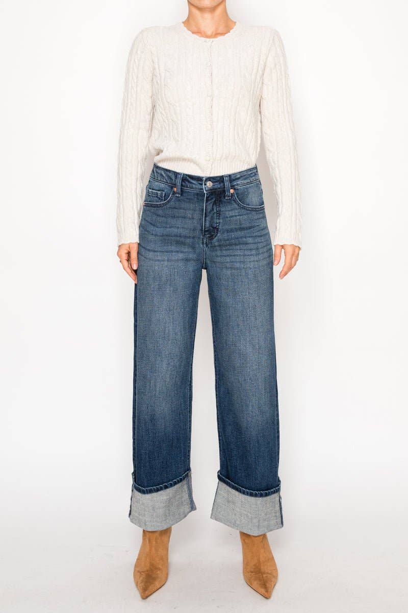 Artemis™ Wide Cuff Straight Jeans