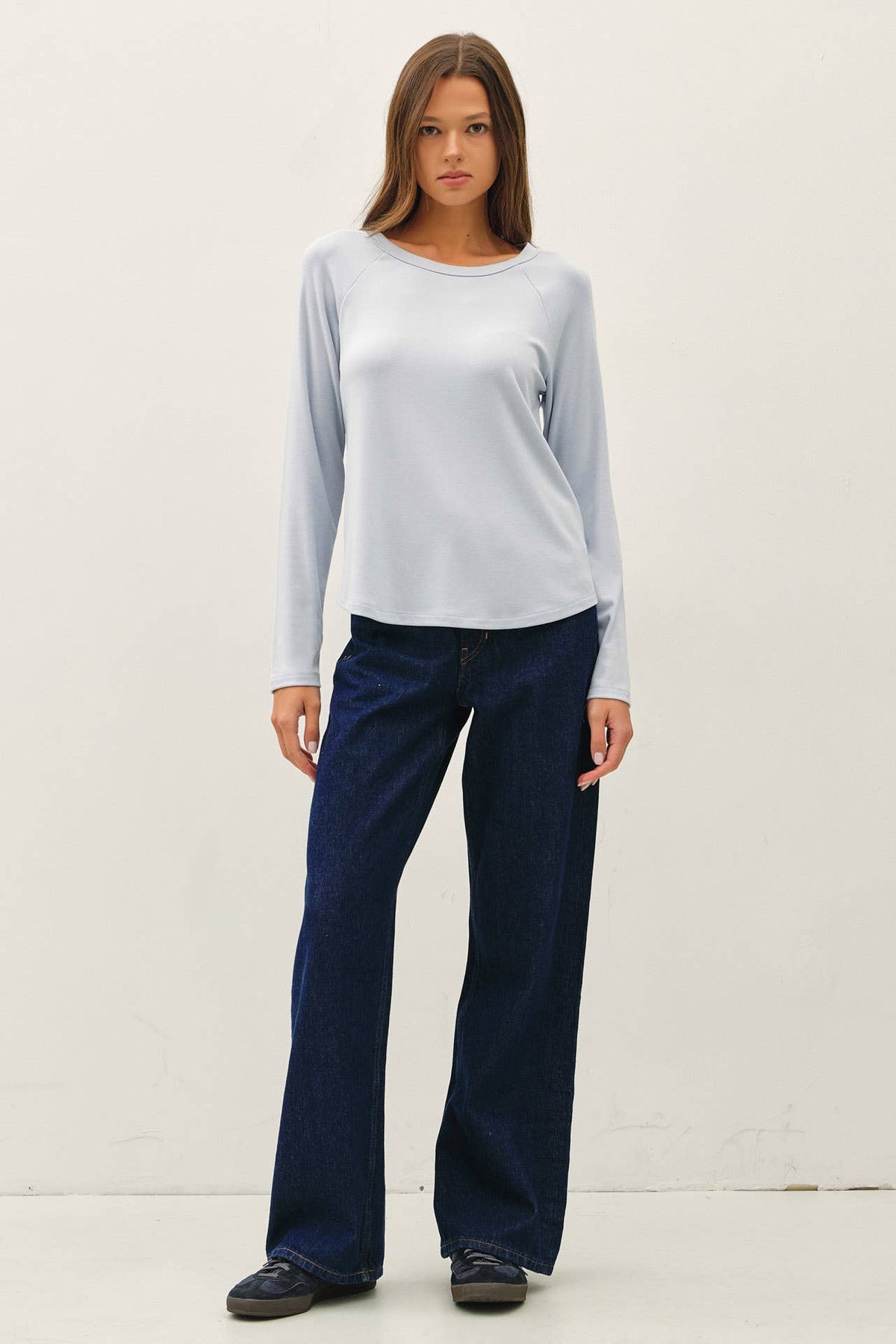 SOFT JERSEY RAGLAN LONG SLEEVE TOP