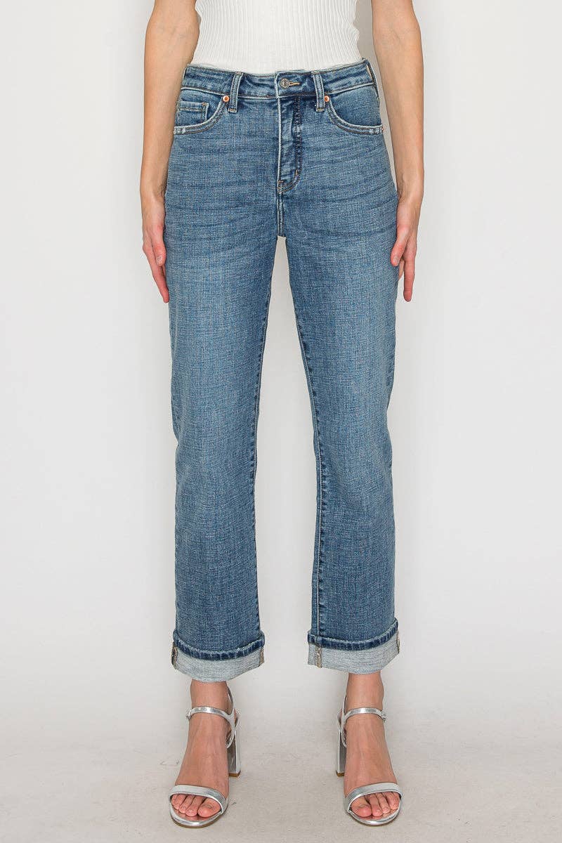 The Blaire High Rise Straight Jeans | Medium Wash