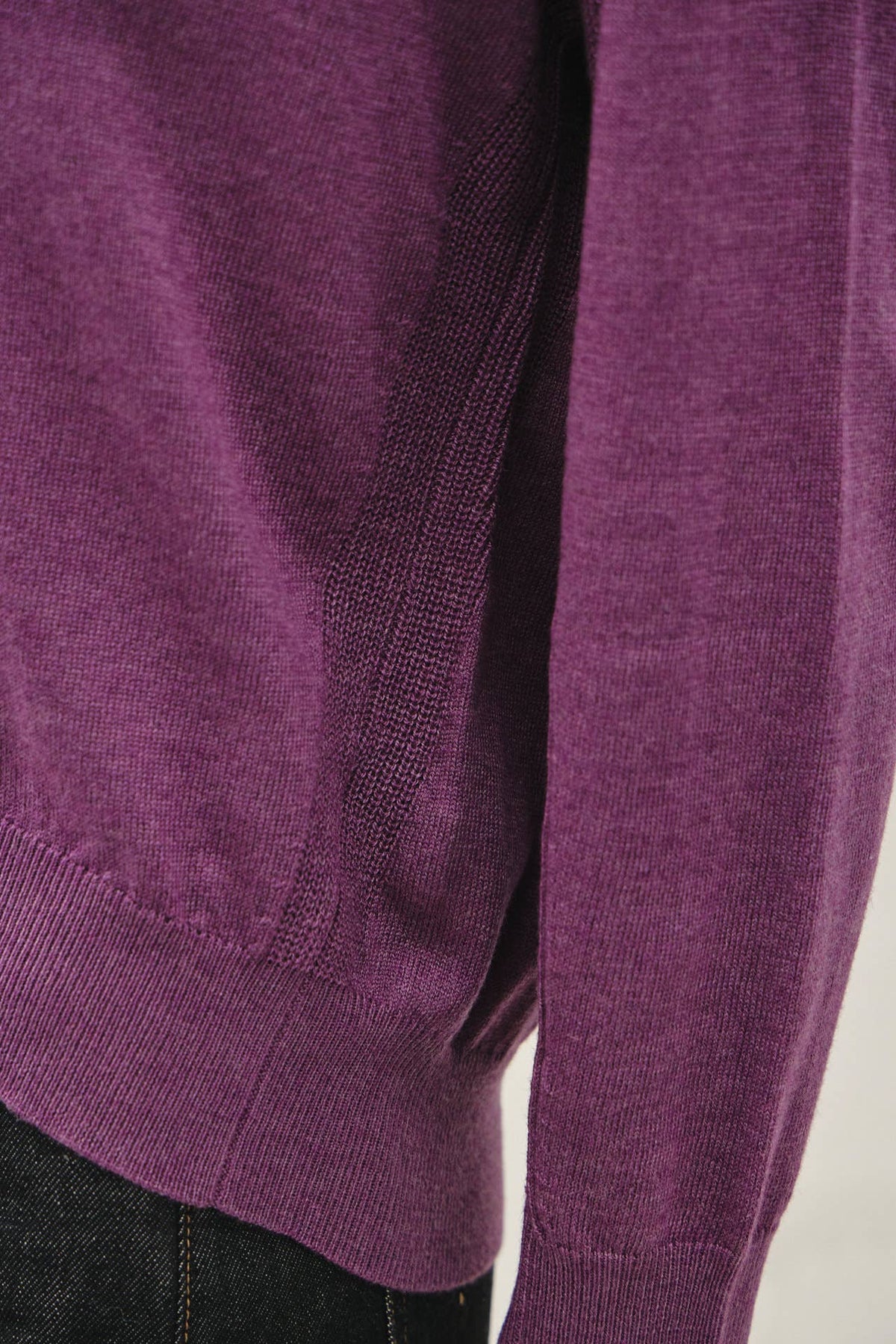 WOOL BLENDED V-NECK LOOSE FIT SWEATER