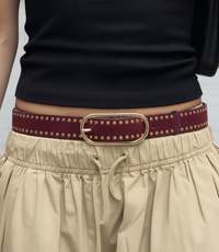 Thumbnail for StudLined Suede Belt