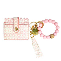 Thumbnail for Porto Tiles Blush Keychain Wristlet Wallet