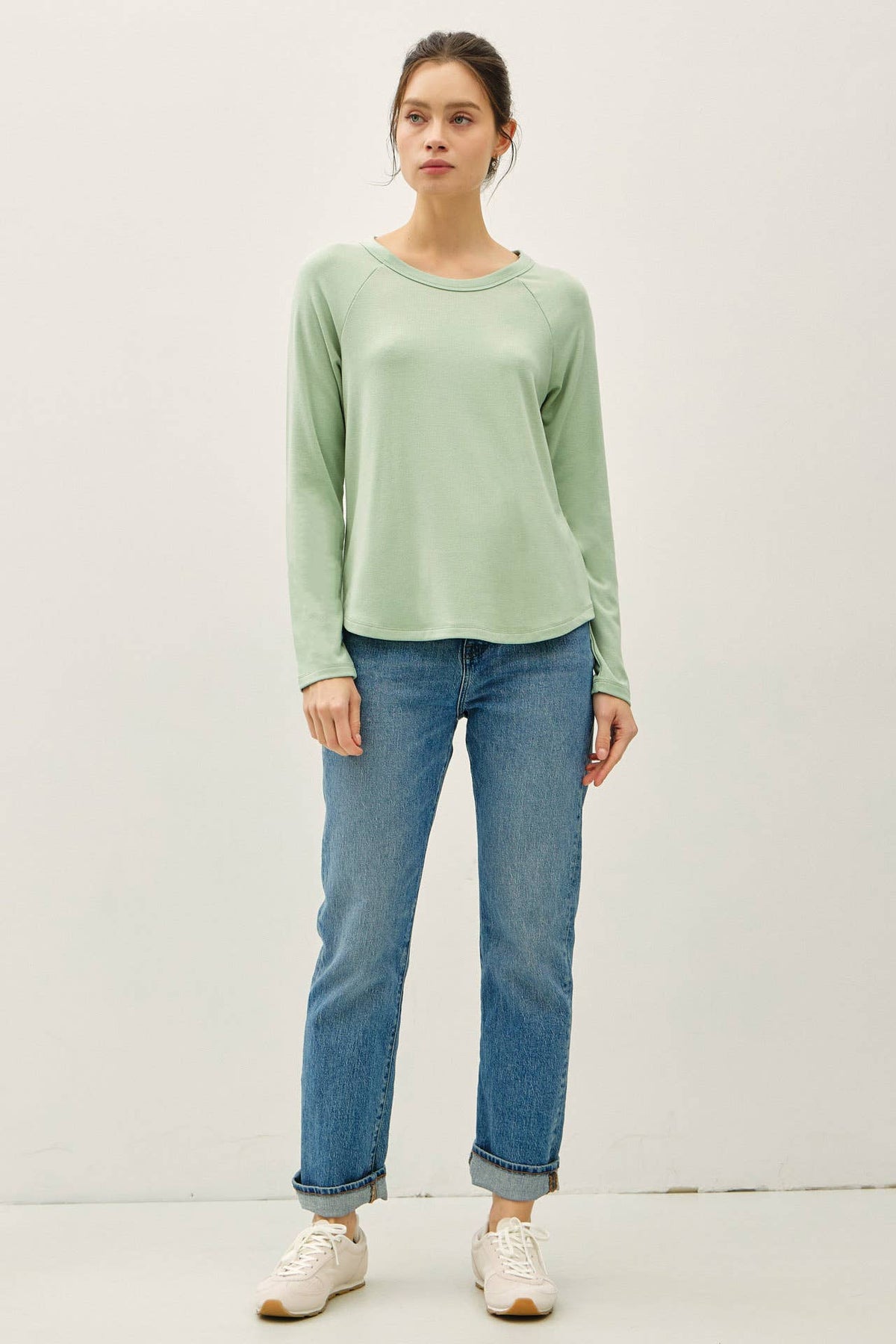 SOFT JERSEY RAGLAN LONG SLEEVE TOP