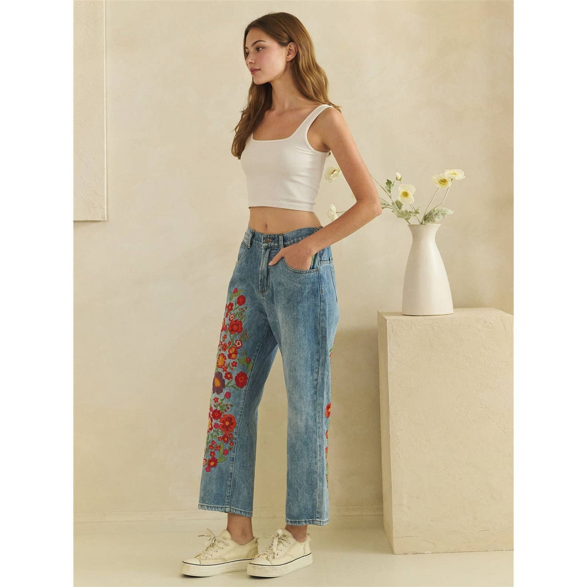 The Dahlia Embroidered Jeans