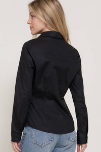 Thumbnail for Long Sleeve Button Down Stretch Poplin Shirt