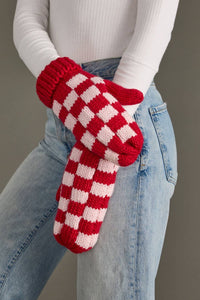 Thumbnail for Red & Pink Checkered Mittens