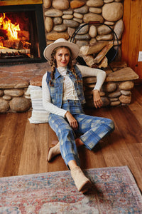 Thumbnail for HW Vintage Look Plaid Straight
