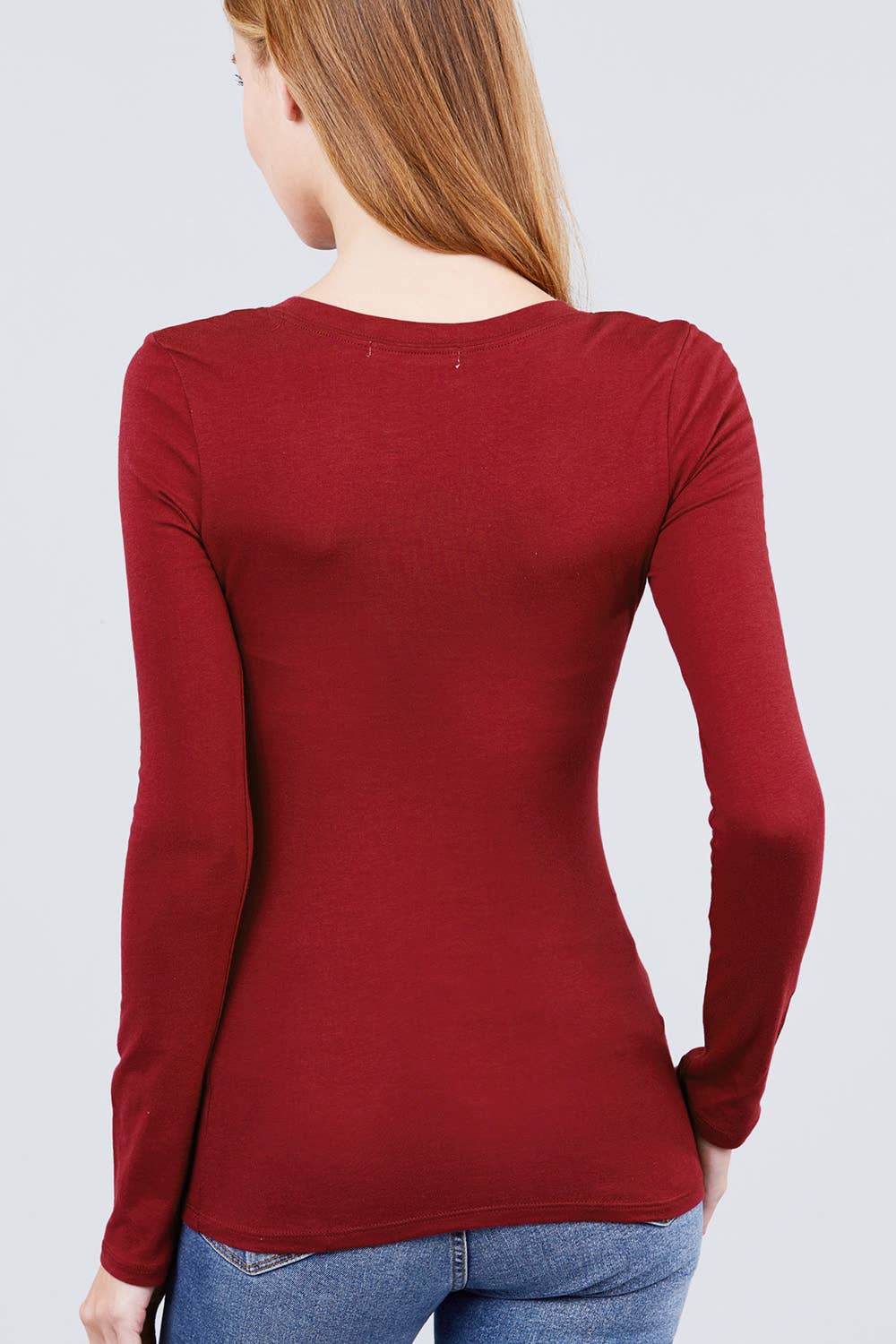 Long Sleeve Scoop Neck Top