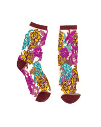 Thumbnail for Gem Garden Sheer Crew Sock
