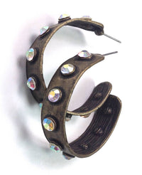 Thumbnail for ER-Bling Hoop Brass Ox Earrings