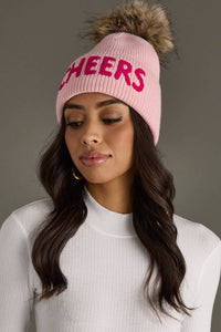 Thumbnail for Pink Cheers Knit Pom Hat