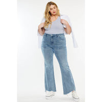 Thumbnail for KanCan USA PLUS PETITE HIGH RISE FLARE JEANS