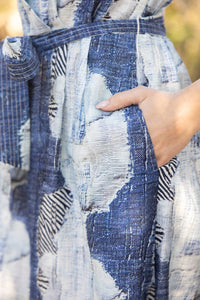 Thumbnail for Snap Button Faux Wrap Dress