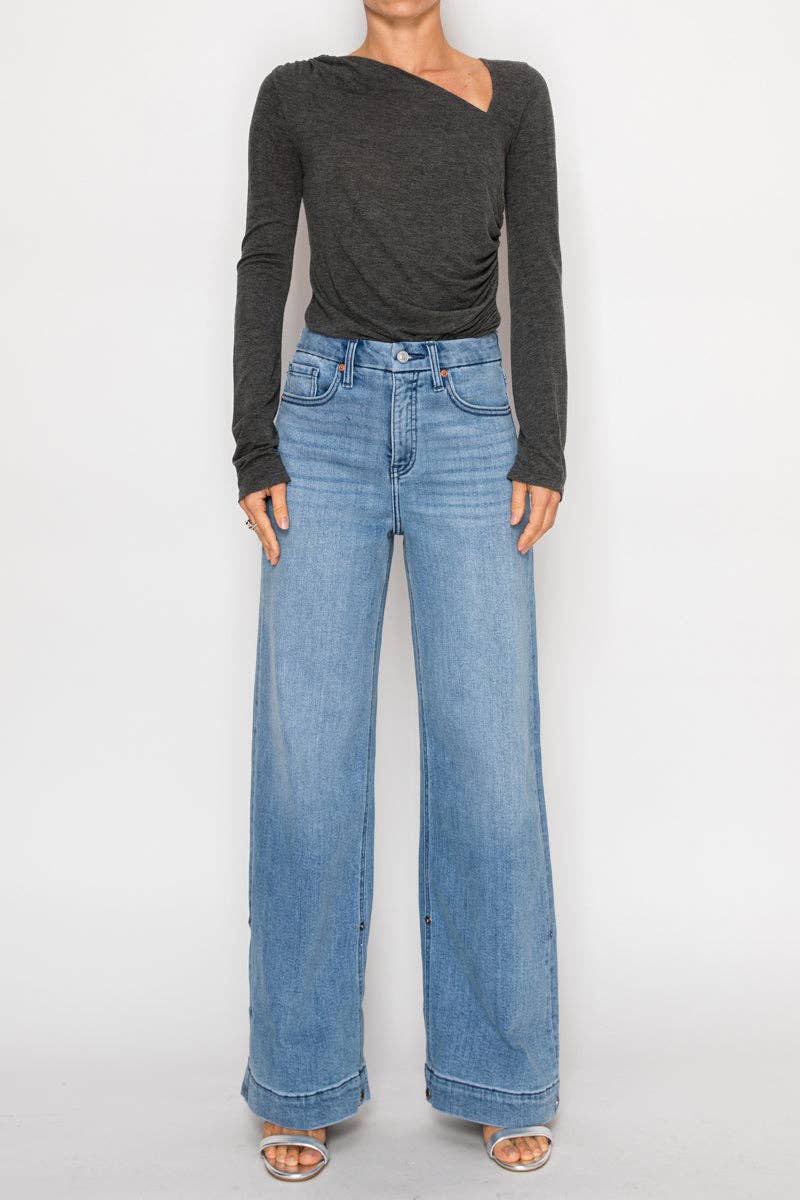 INSEAM TRANSFORMER TUMMY CONTROL HIGH RISE A-WIDE JEANS
