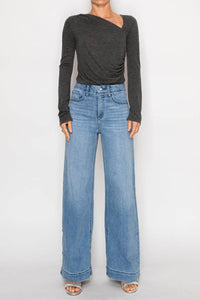 Thumbnail for INSEAM TRANSFORMER TUMMY CONTROL HIGH RISE A-WIDE JEANS