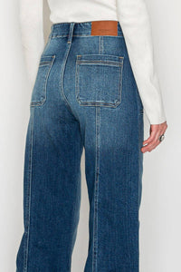 Thumbnail for ECO FRIENDLY FABRIC TUMMY CONTROL PALAZZO JEANS