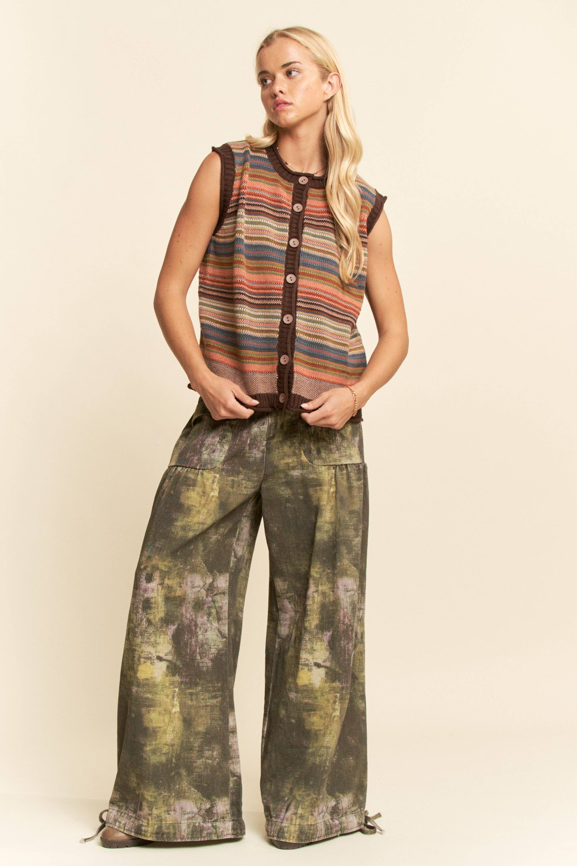 Sabine Striped Sweater Vest