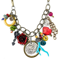 Thumbnail for NK-Chunky Chains with Mixed Charm Dangles Pendant Necklace