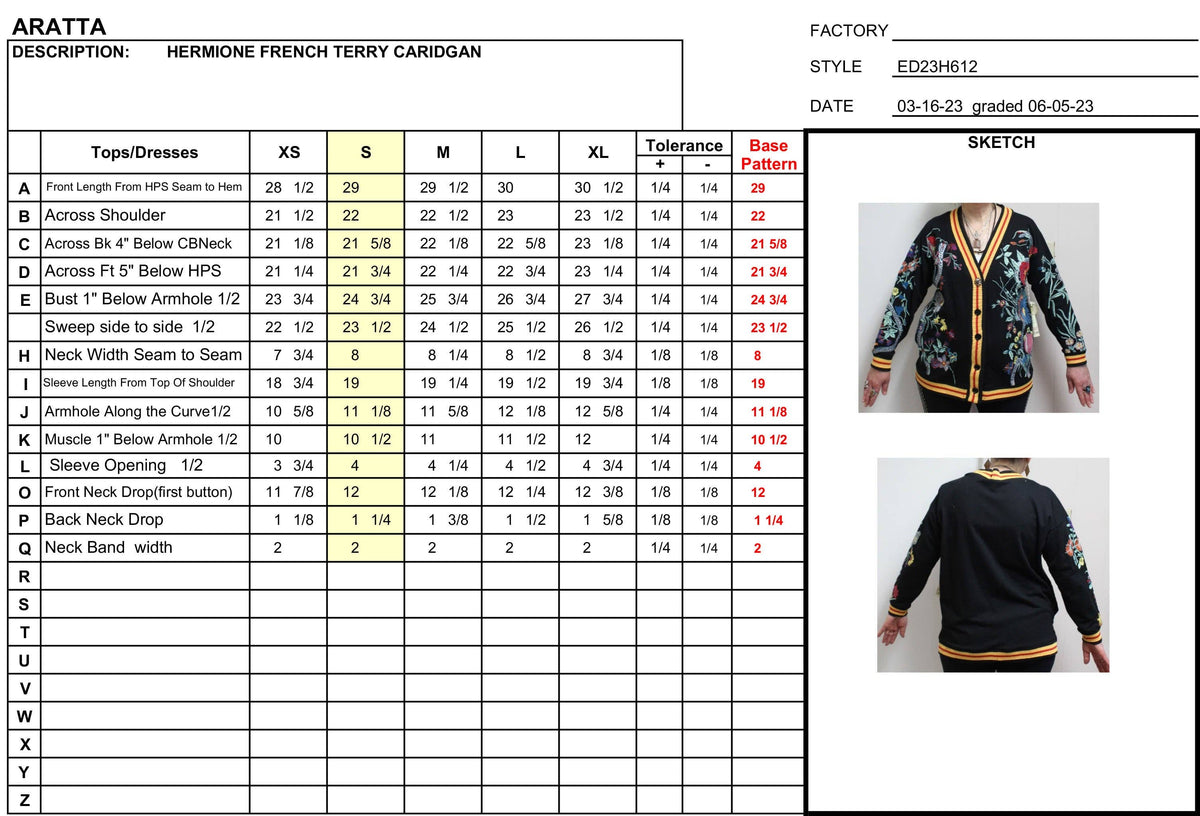 Hermione French Terry Cardigan | Floral Embroidered Jacket