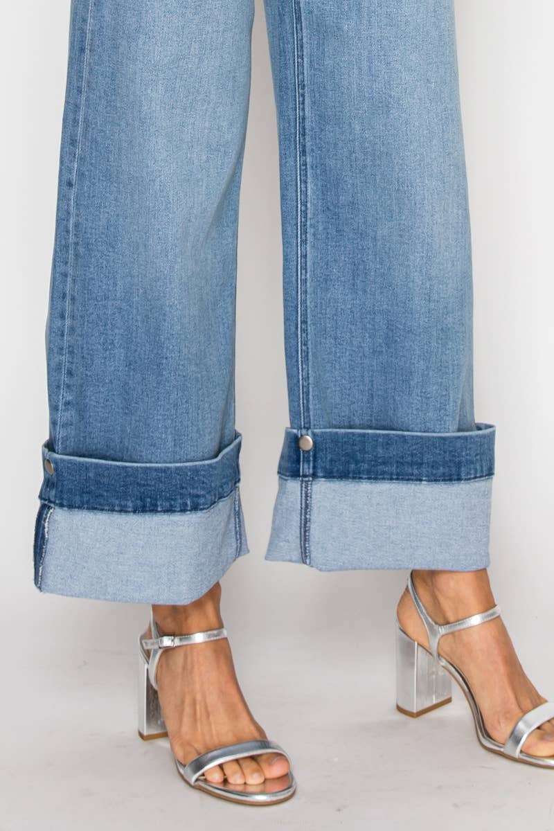 INSEAM TRANSFORMER TUMMY CONTROL HIGH RISE A-WIDE JEANS