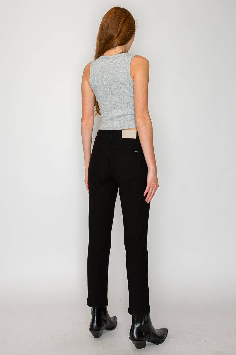 HIGH RISE TUMMY CONTROL ANKEL SLIM STRAIGHT PFD JEANS