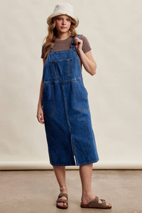 Thumbnail for The Juliette Dress, Denim Overall Midi Dress