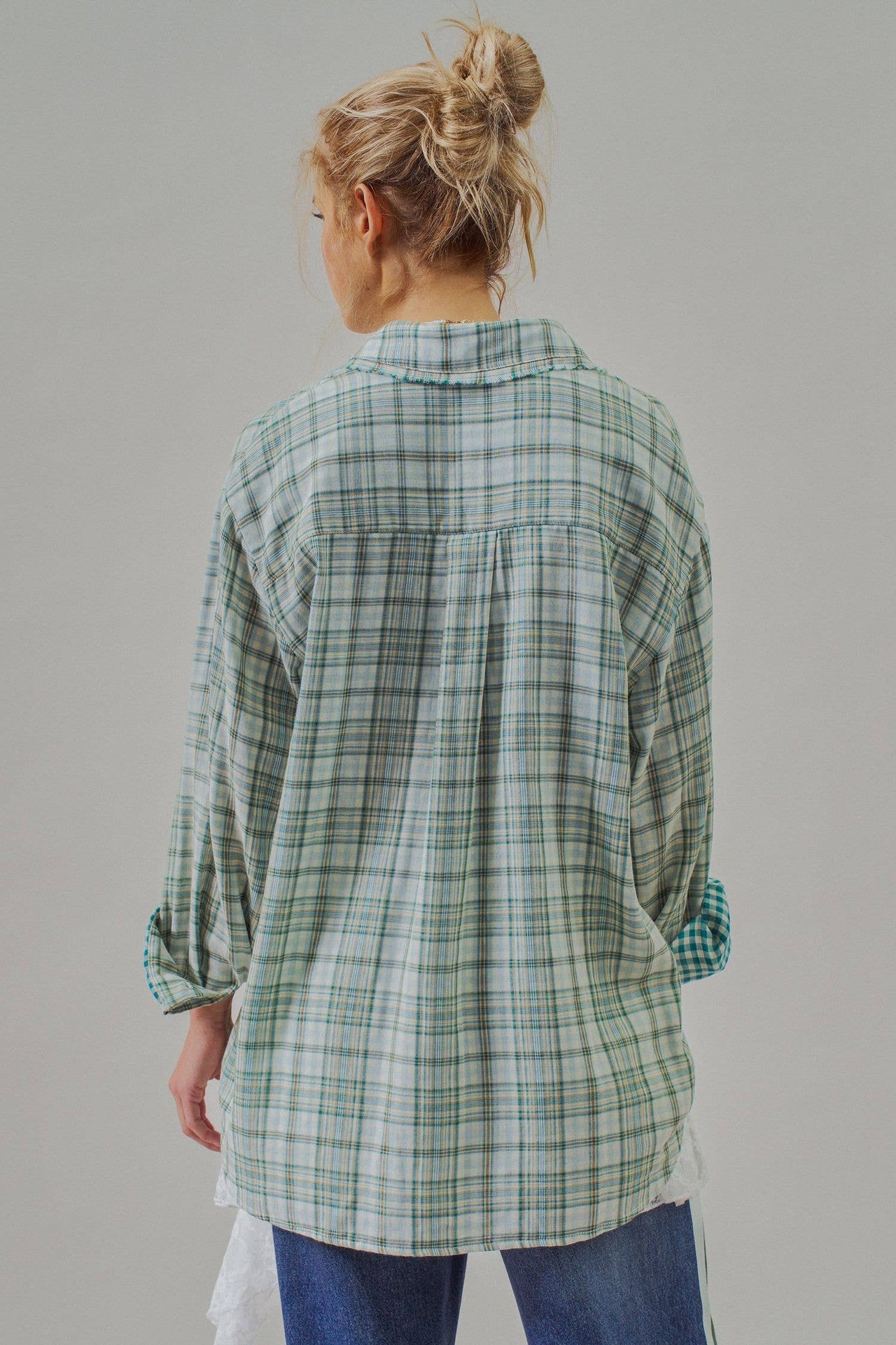 The Élodie Shirt, Reversible Double Gauze Plaid Button Down