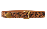 Thumbnail for Zipper Lined Leopard Print Belt