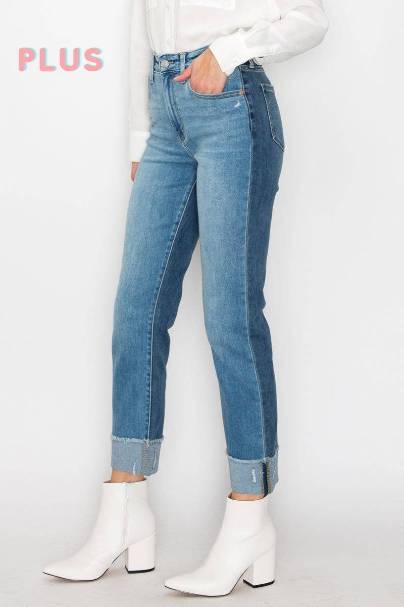 Curvy Artemis Plus High Rise Straight Jeans