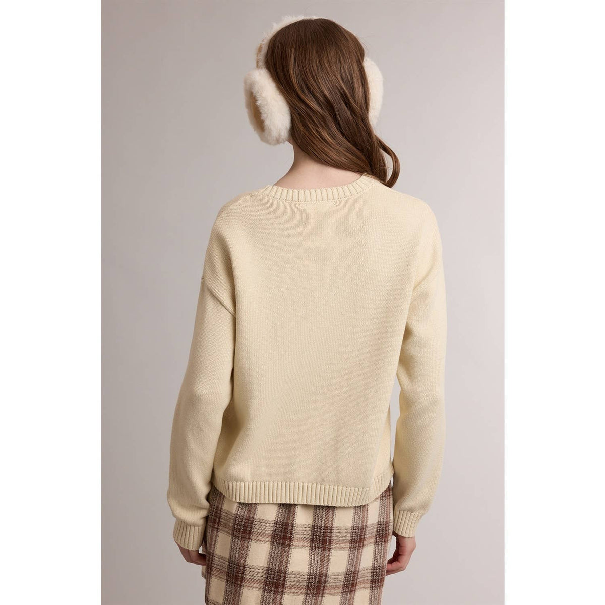 CHRISTMAS TREE CAR GRAPHIC KNIT SWEATER / WL26-14078