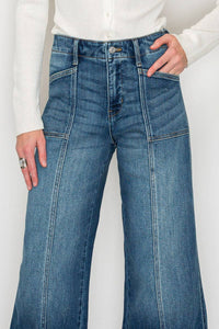 Thumbnail for ECO FRIENDLY FABRIC TUMMY CONTROL PALAZZO JEANS
