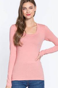 Thumbnail for Long Sleeve Scoop Neck Top