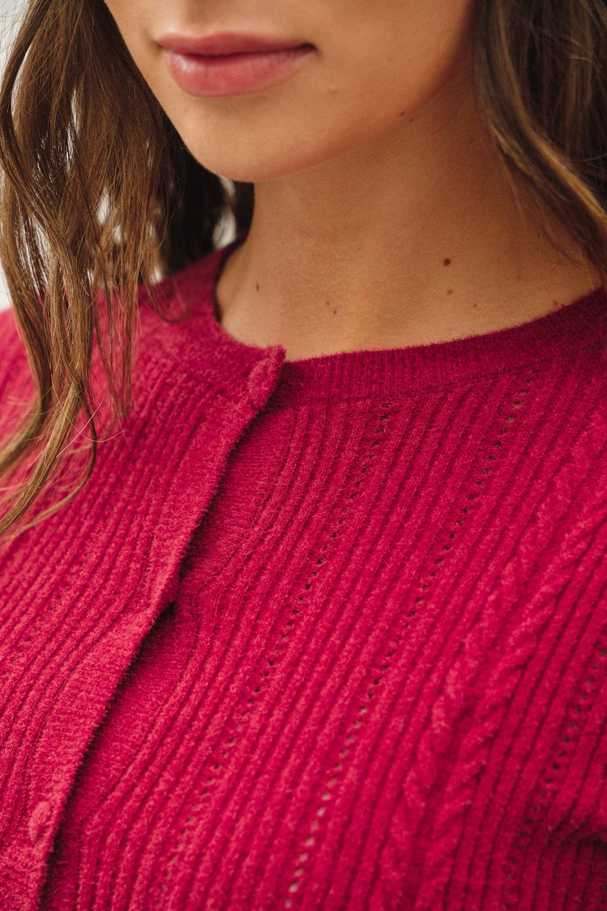 ULTRA SOFT POINTELLE FITTED CARDIGAN