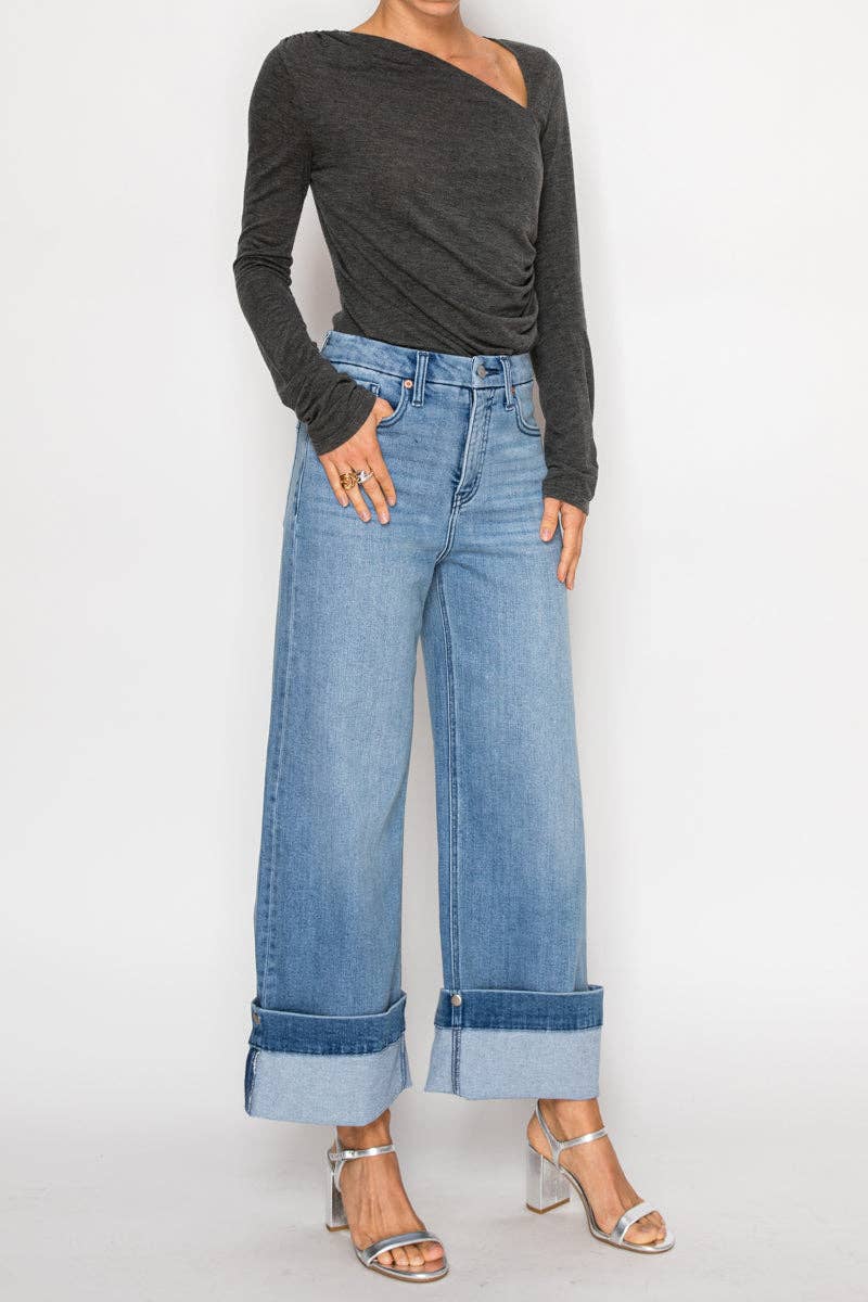 INSEAM TRANSFORMER TUMMY CONTROL HIGH RISE A-WIDE JEANS