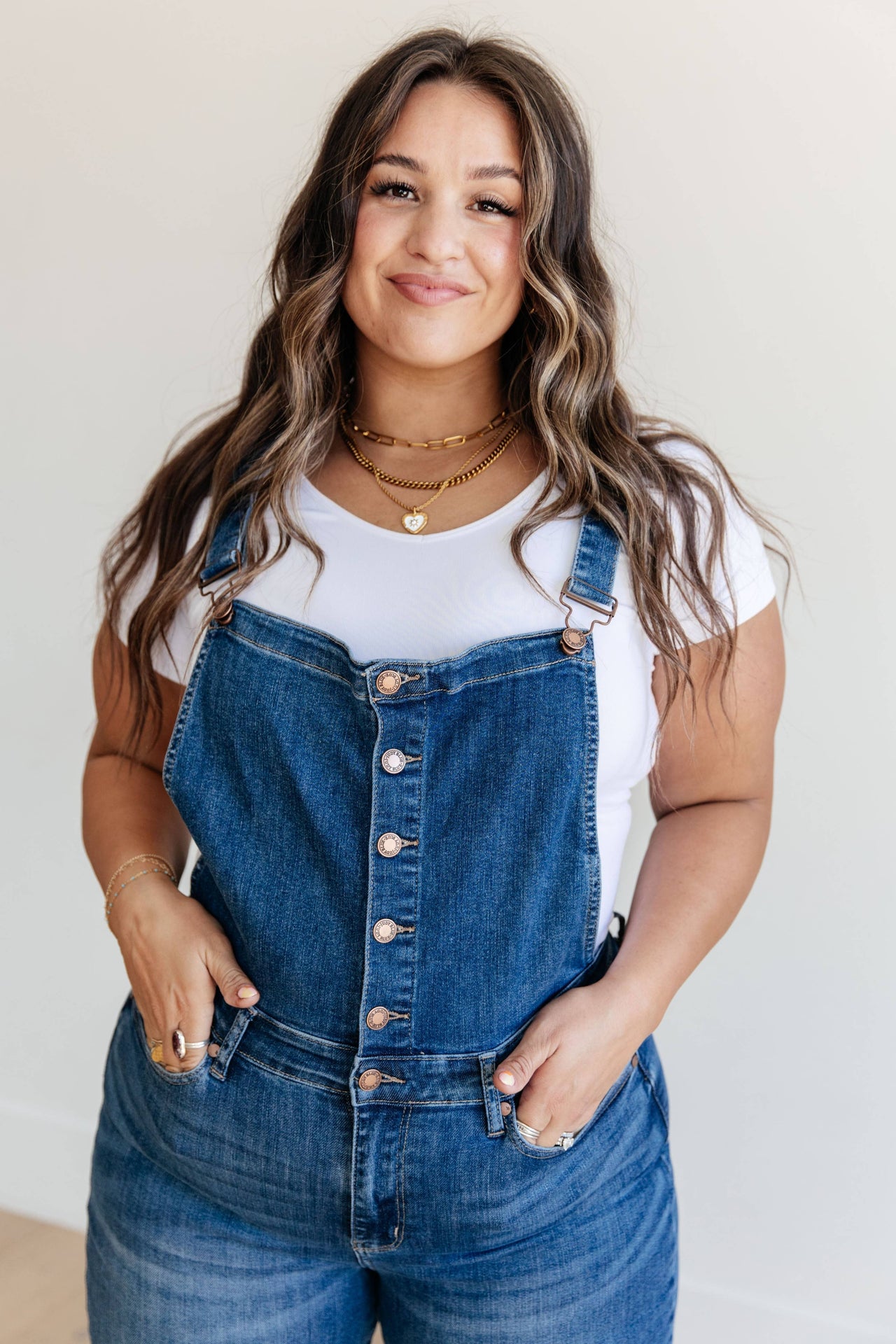 Judy Blue High Rise Crop Wide Leg Denim Overalls