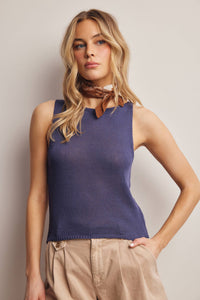 Thumbnail for Sleeveless Cotton Knit Tank Top FSW0046