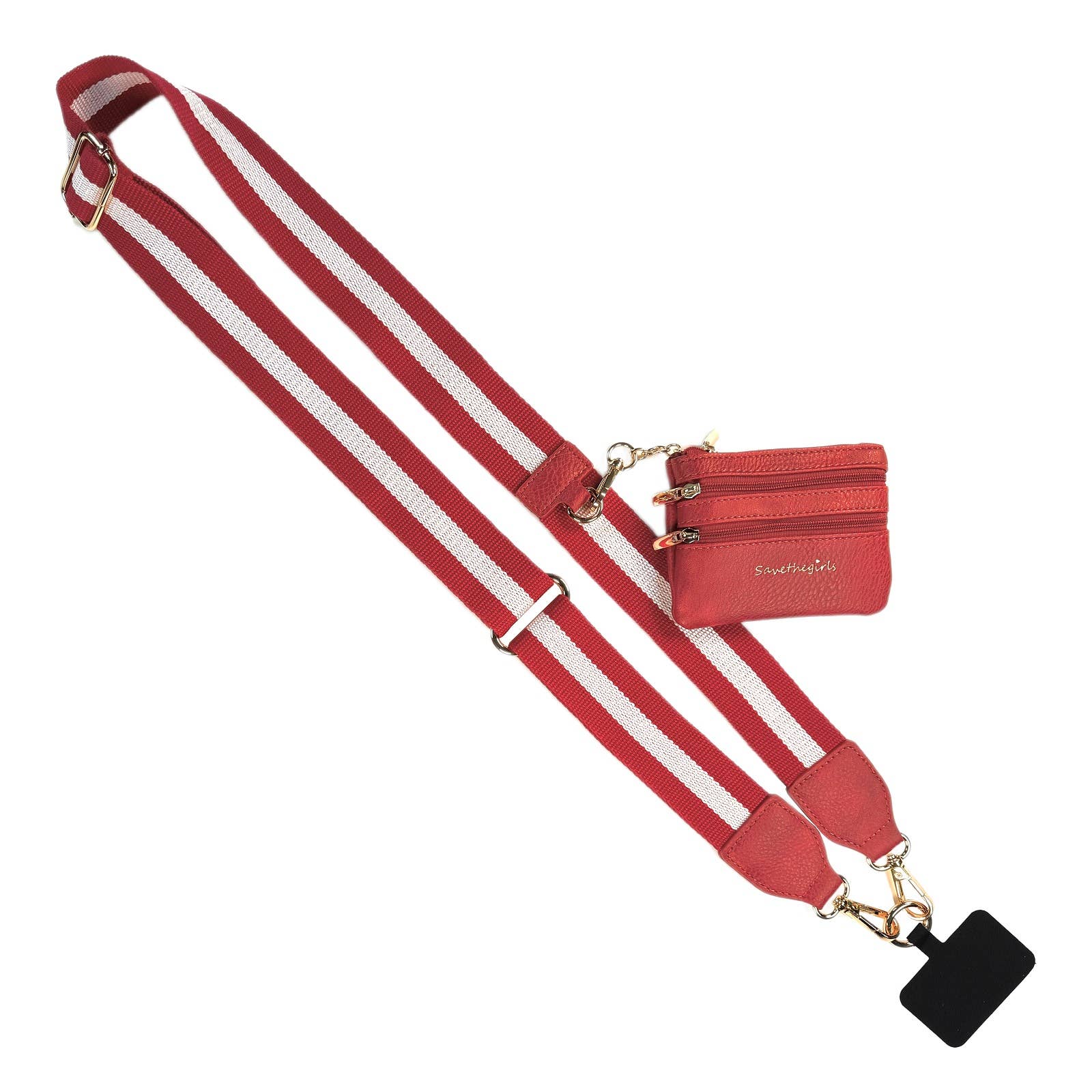 Clip &amp; Go Strap with Zippered Pouch – Bold Stripe Collection