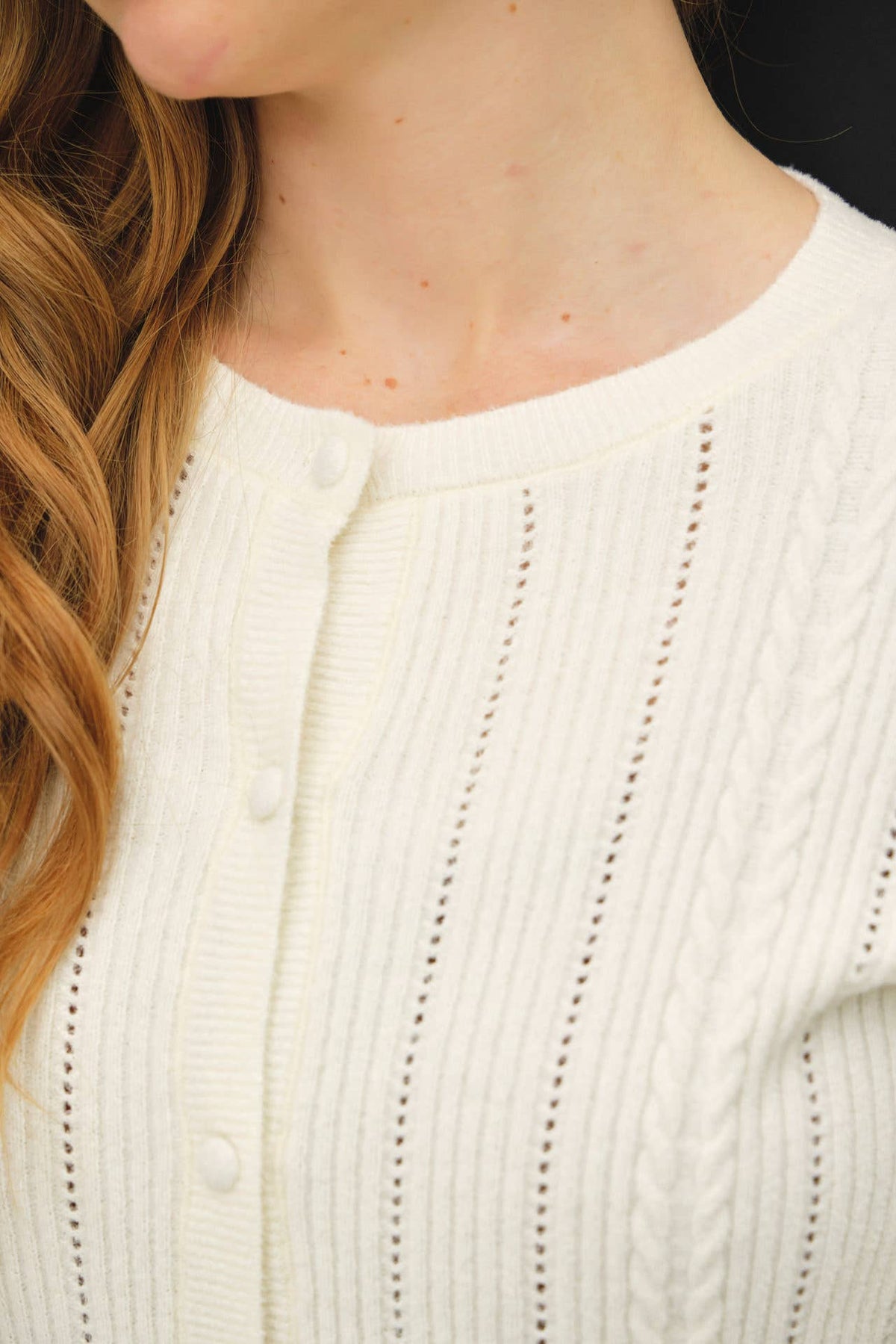 ULTRA SOFT POINTELLE FITTED CARDIGAN
