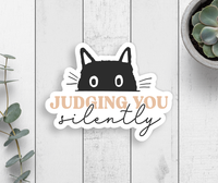 Thumbnail for Judging You Silently Vinyl Sticker