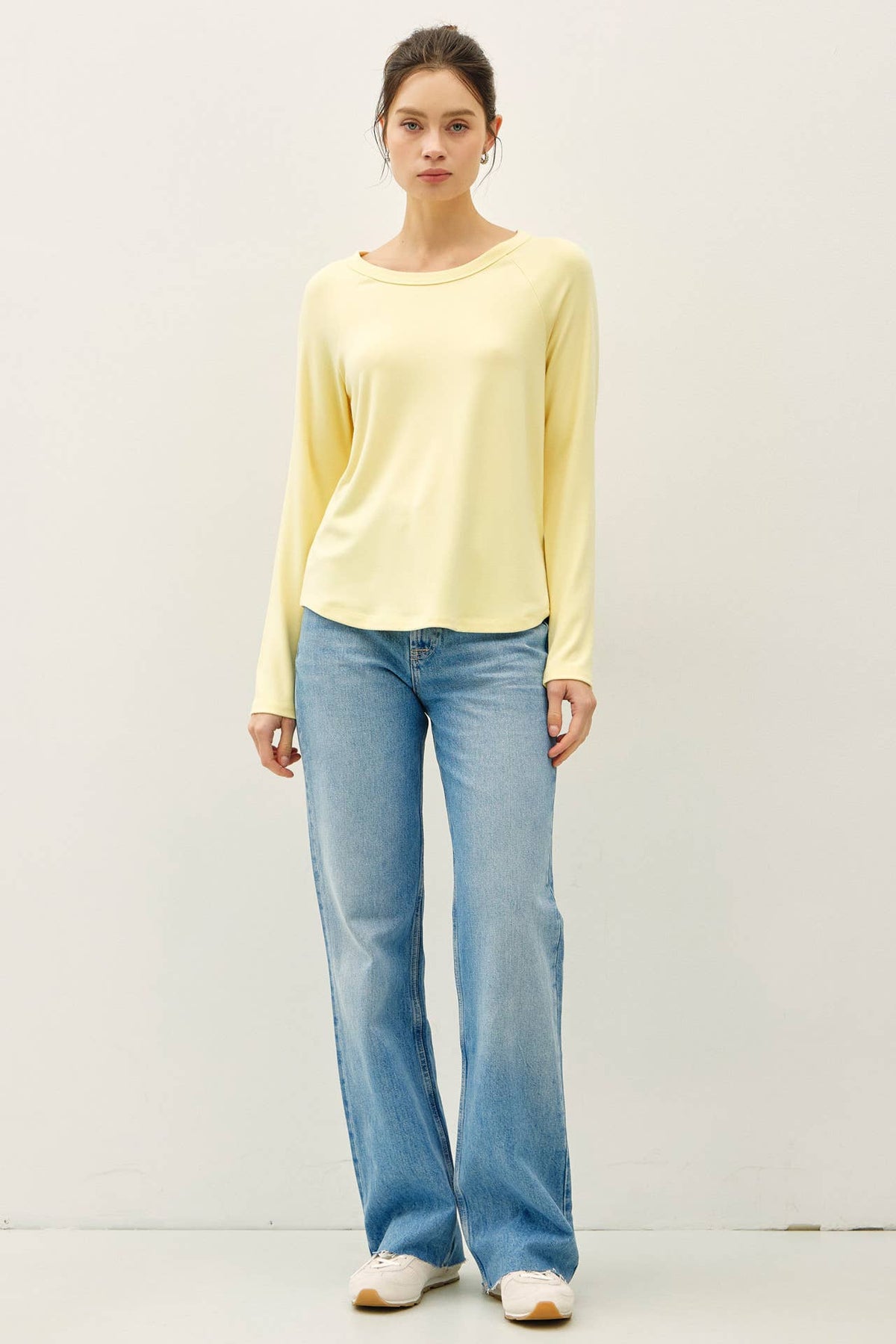 SOFT JERSEY RAGLAN LONG SLEEVE TOP