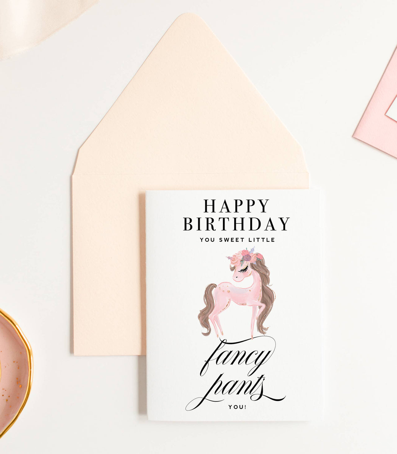 Fancy Pants Little Pony Birthday Greeting Card