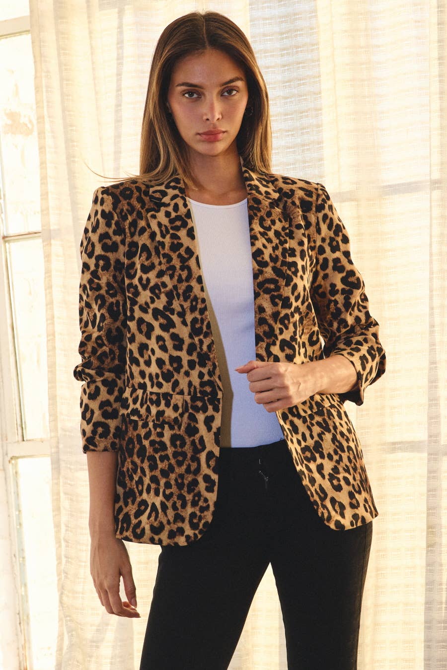 The Simone Leopard Blazer