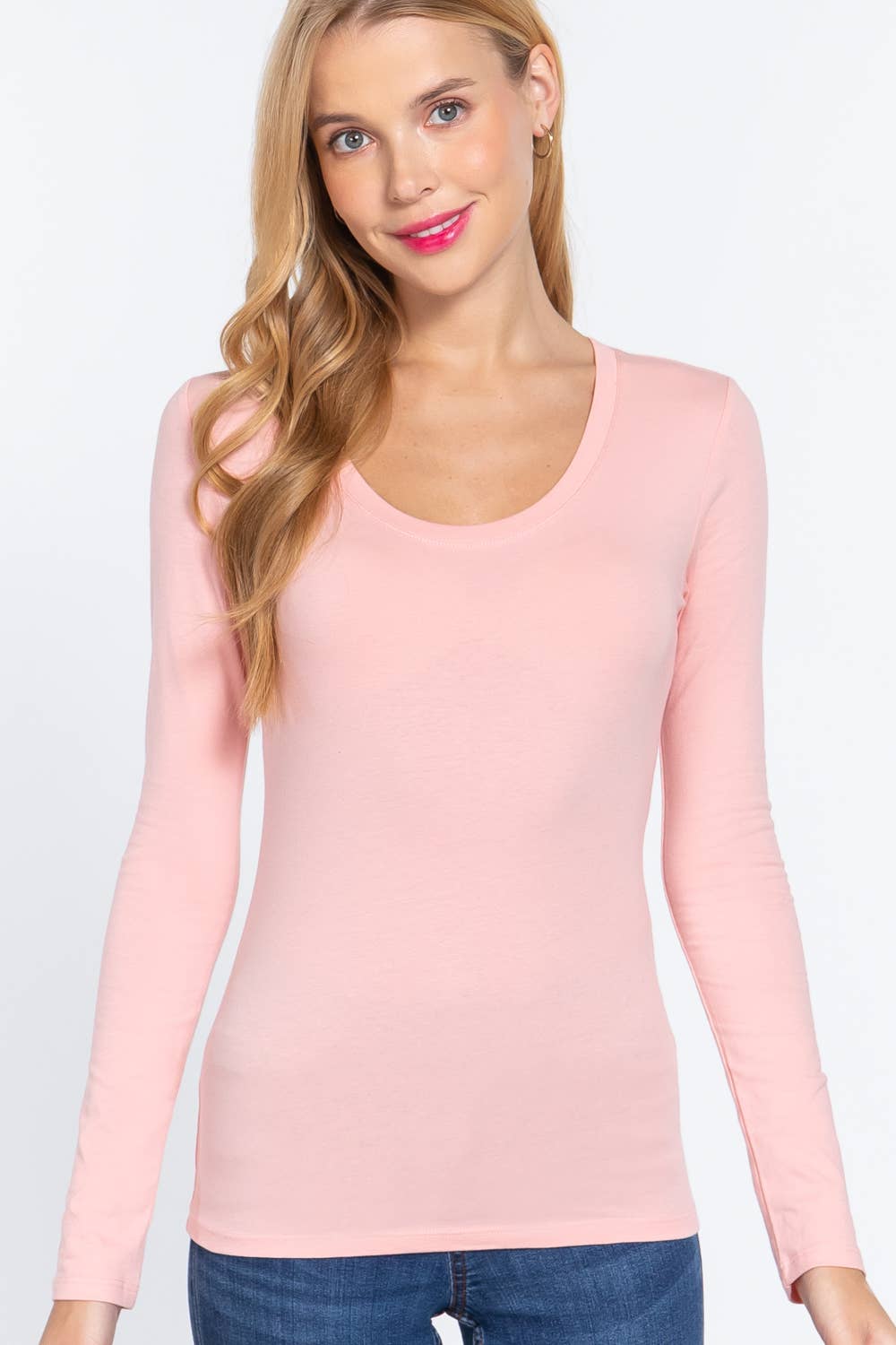Long Sleeve Scoop Neck Top
