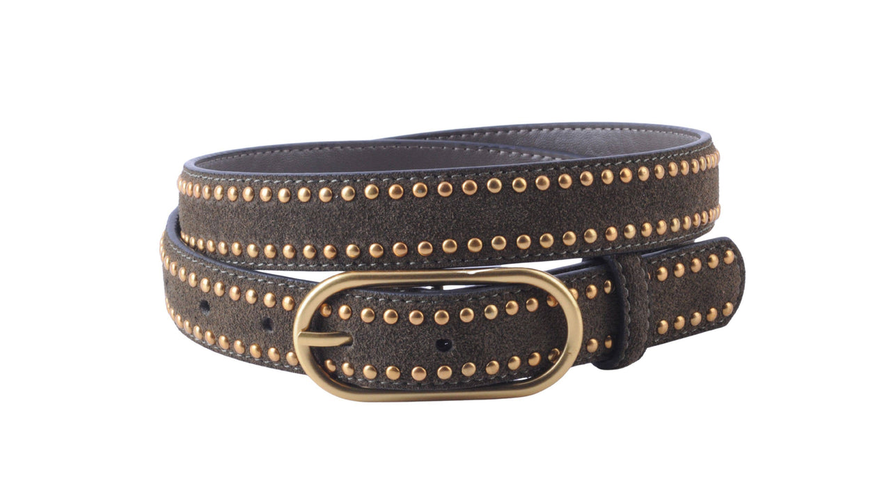 StudLined Suede Belt