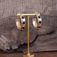 Thumbnail for Jeweled Bubble Hoop Earrings – Colorful Acrylic Cabochons